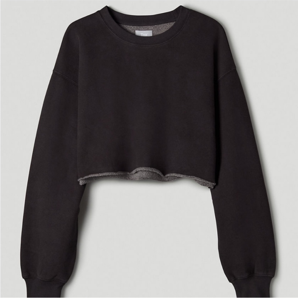 TNA Charcoal/Purple Cropped Sweatshirt